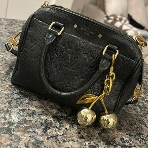 Gold cherry keychain for bag or keys